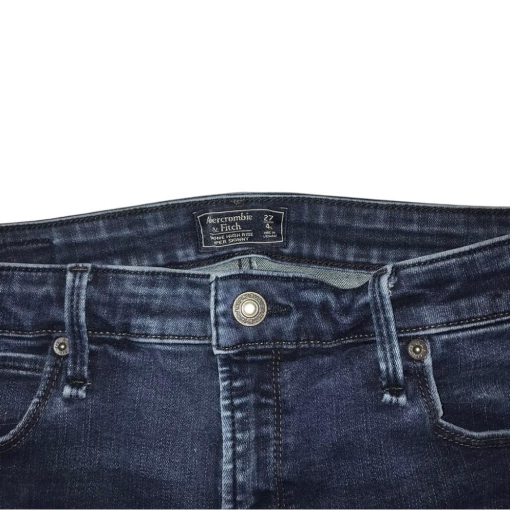 Abercrombie & Fitch Simone High Rise Super Skinny Jeans Dark Wash Size 27/4L - Picture 4 of 15
